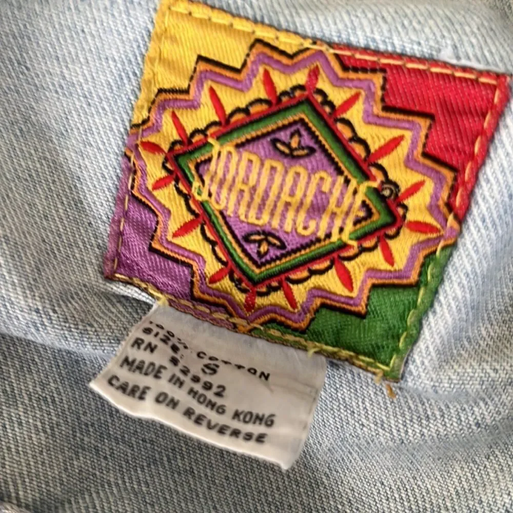 Vintage '90s Jordache Pieced Paisley Denim Jacket size S by Urban Outfitters
